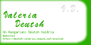 valeria deutsh business card