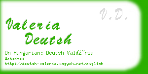 valeria deutsh business card